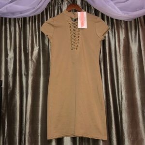 Mini tan dress